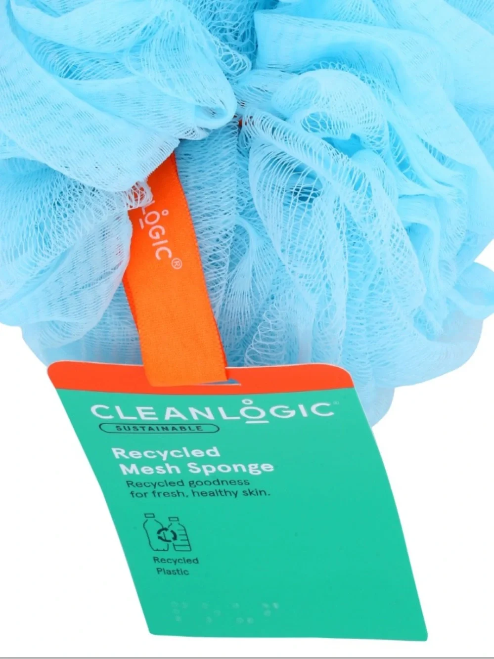 NWT Cleanlogic Recycled Mesh Sponge Loofah For Shower or Bath